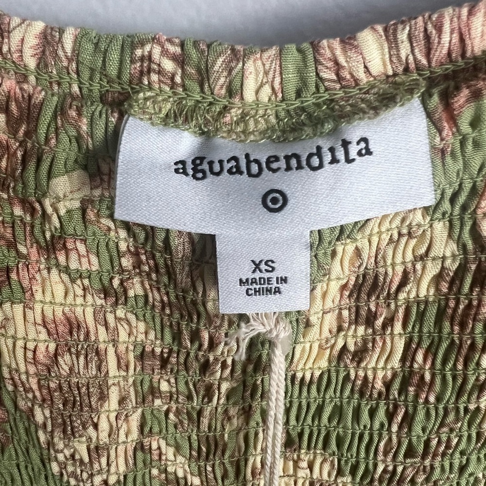 Agua Bendita X Target Green Floral Dress XS NWT - Picture 10 of 11